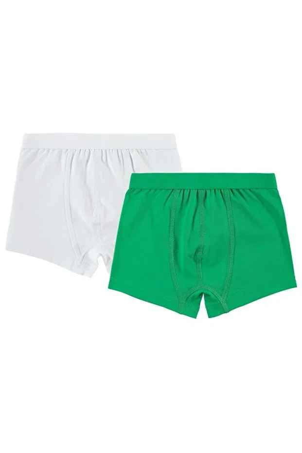 Детский комплект боксеров для мальчиков хлопковый Civil Boys, Green-White