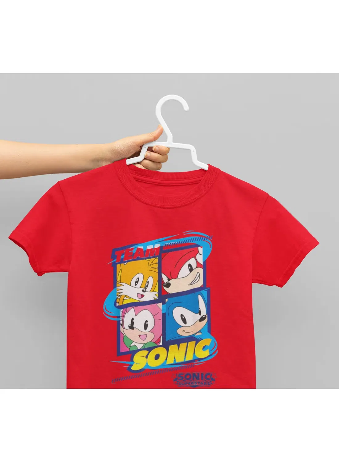 Футболка с принтом Sonic Zoom, красный