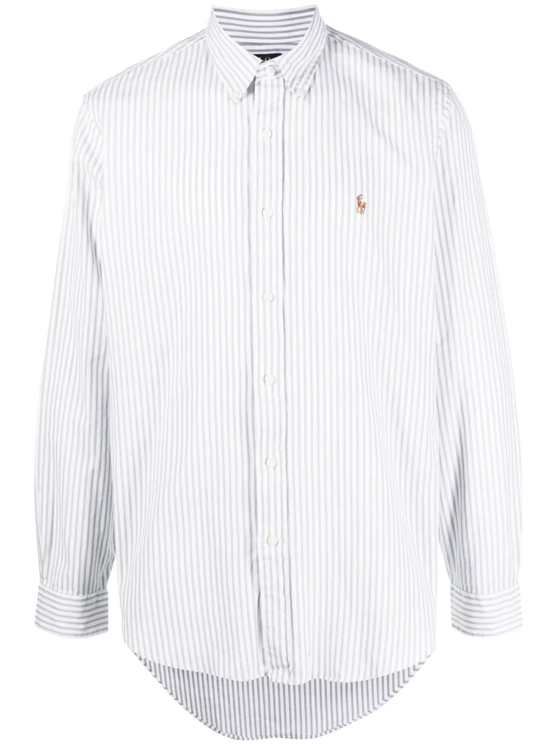 Рубашка с полоской и пуговицами Polo Ralph Lauren, серый