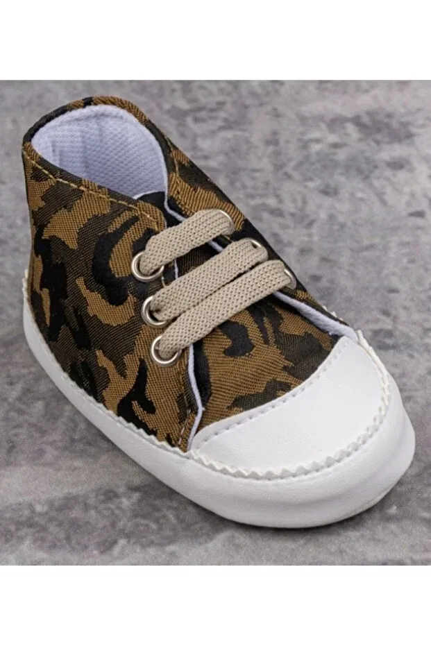 Детские пинетки для новорожденных с принтом Oscar Baby, Coffee Patterned — фото 2