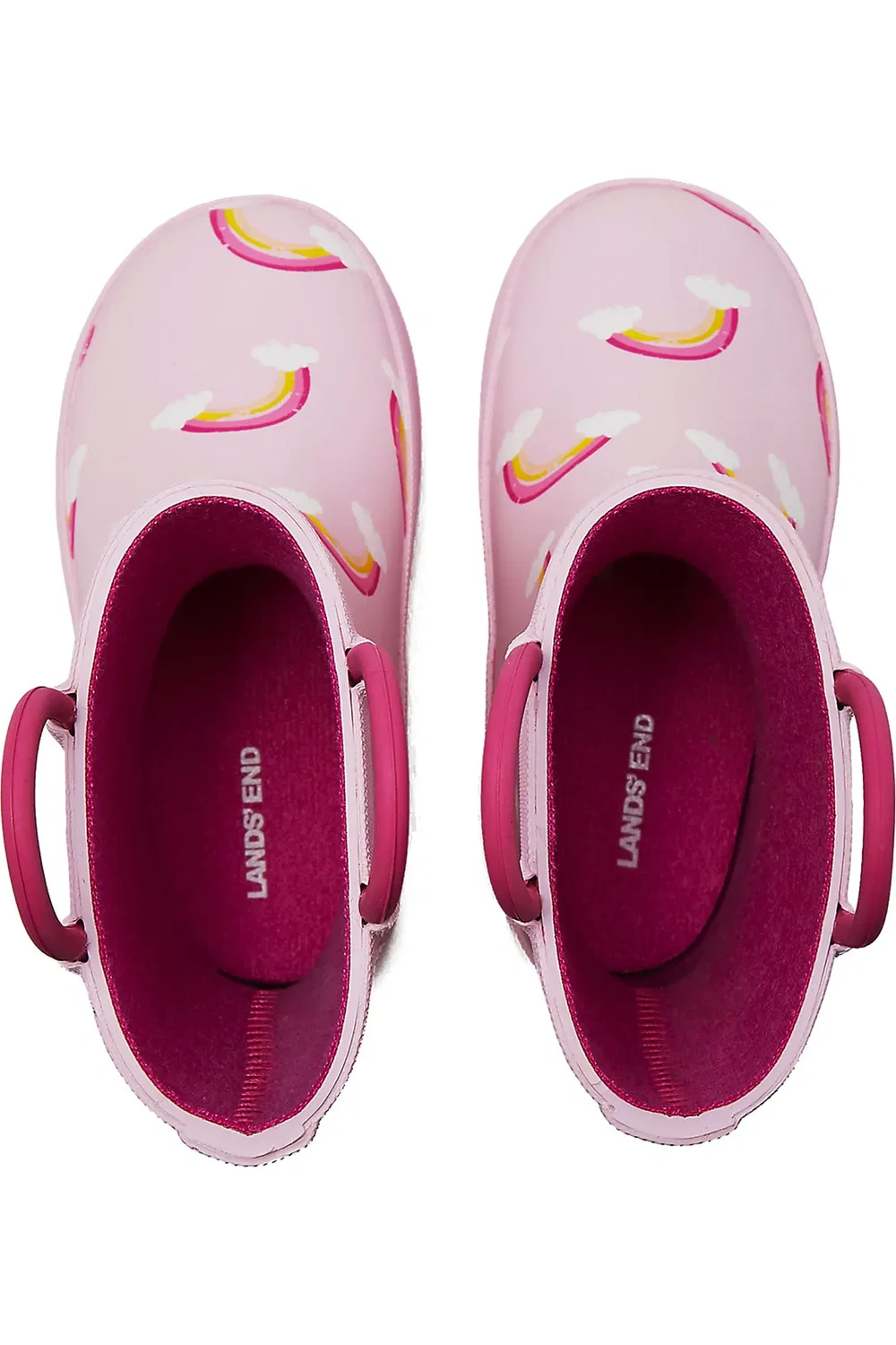 Детские резиновые сапоги с принтом Splash Lands' End, Pink Rainbows — фото 2