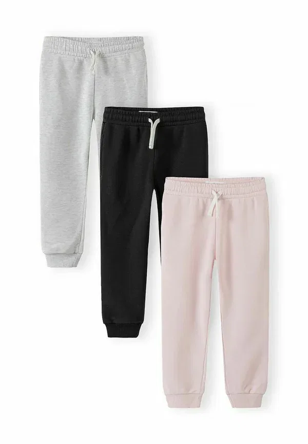 Брюки из хлопка и полиэстера 3 pack classic fit Minoti, lightpink, grey, черный/светло-розовый/серый