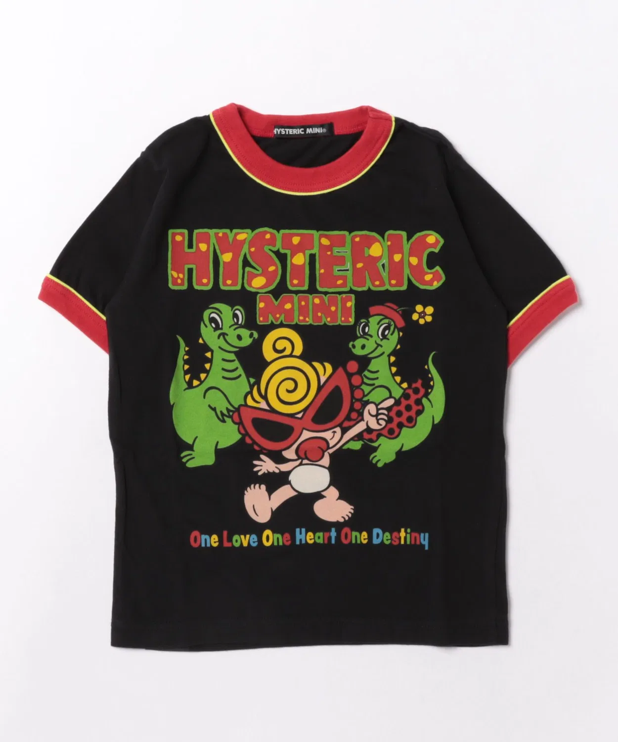 Детская футболка с контрастной отделкой MINI WITH BOB&MARIE HYSTERIC MINI, Black