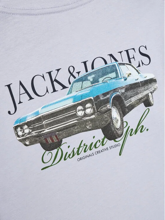 Футболка relaxed fit Boston Jack & Jones Junior, синий — фото 3