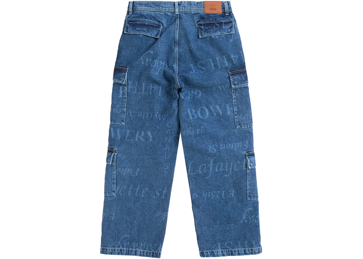 Мужские джинсовые карго-брюки с принтом Martine Rose Pant Supreme, Washed Blue — фото 2