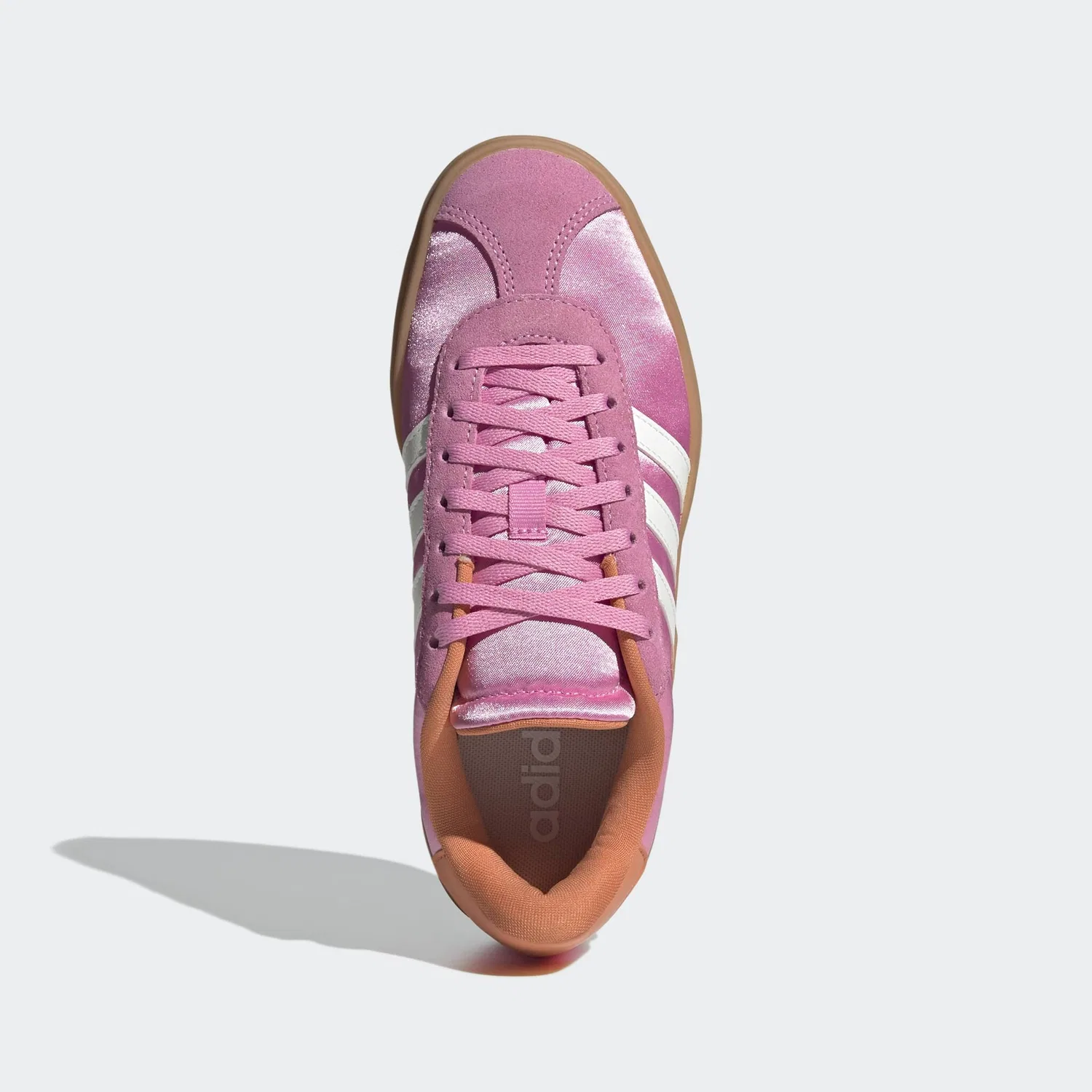 Детские кроссовки на платформе VL Court Bold Adidas Sportswear, Bliss Pink/Off White/Dusky Orange — фото 4