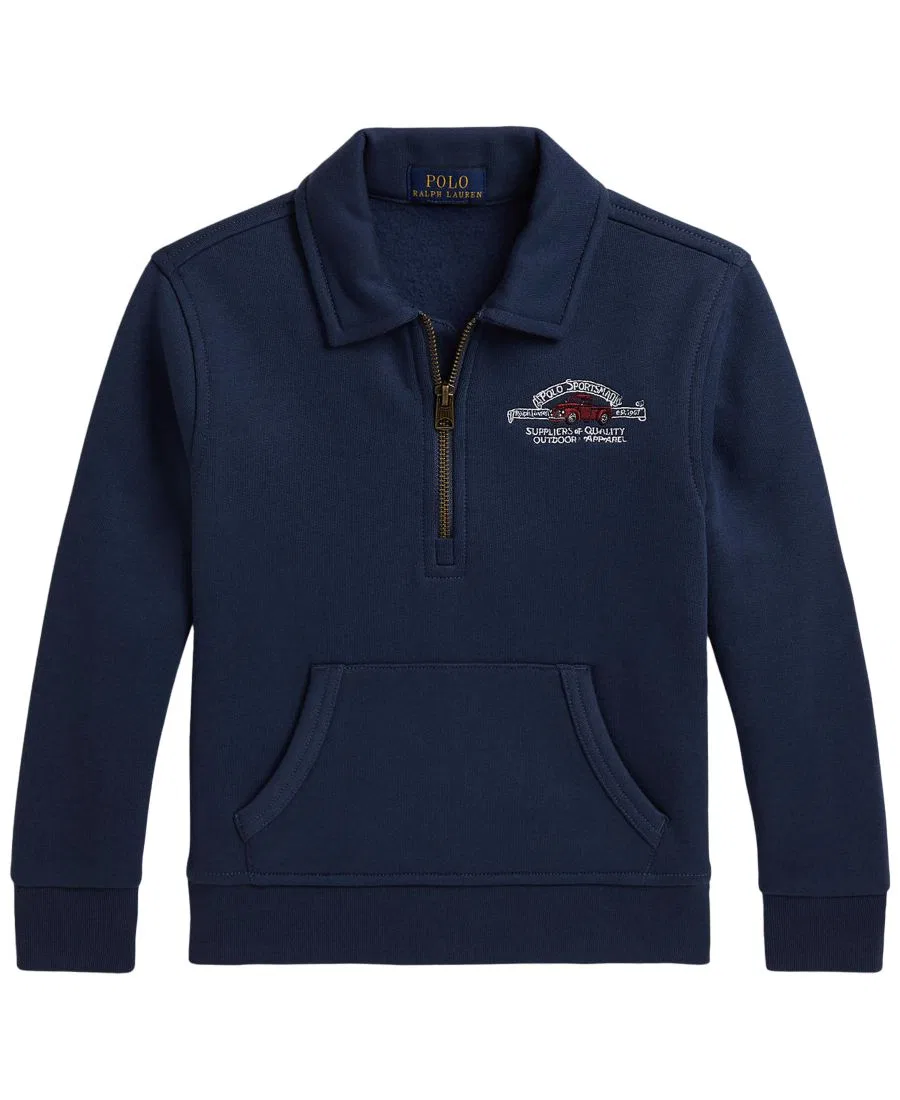 Свитшот с воротником и принтом Polo Sportsman Polo Ralph Lauren, Rustic Navy