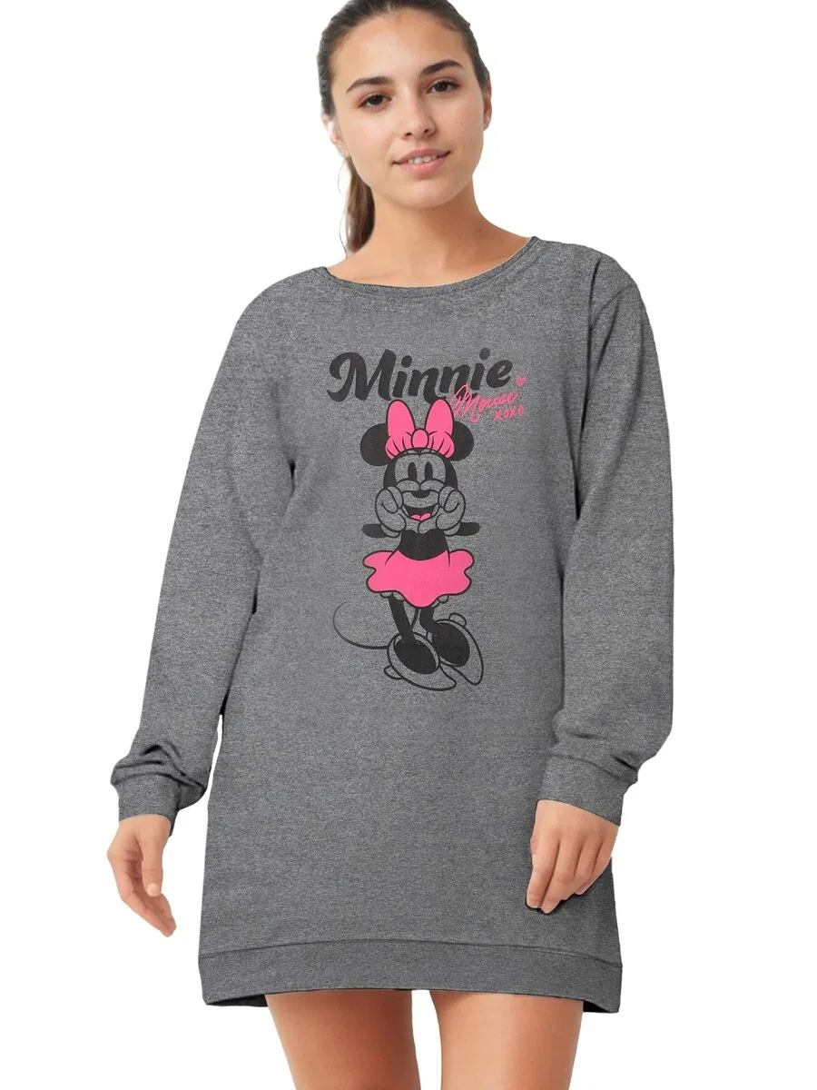 Ночная рубашка Disney «Минни Маус XOXO» в серо-пятнистом цвете — фото 2
