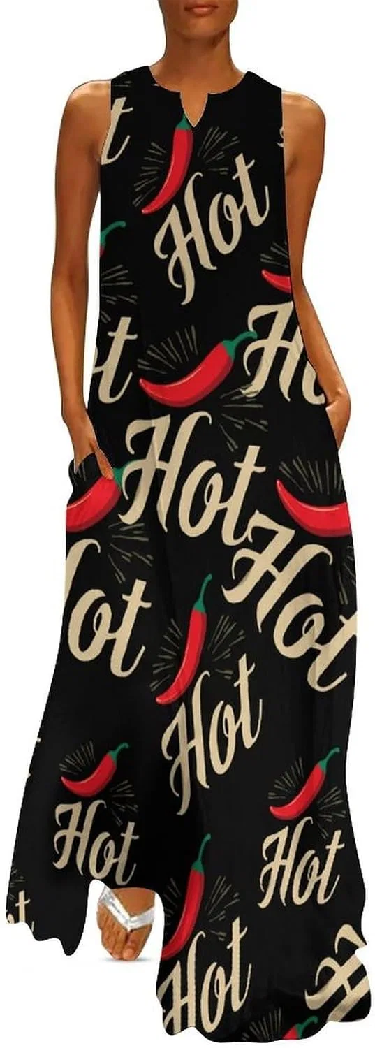 Женское коктейльное платье макси с V-образным вырезом Hot Chili, Style-3