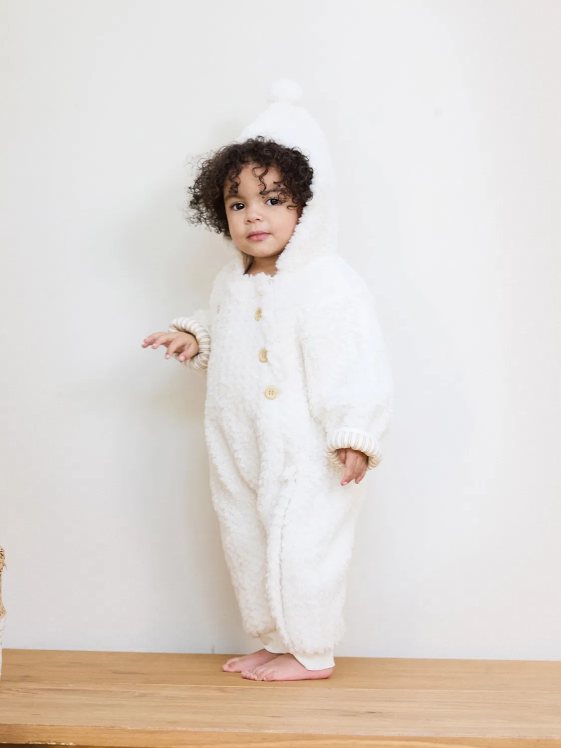 Комбинезон Chunky Sherpa Fleece The Little Tailor, кремовый — фото 3