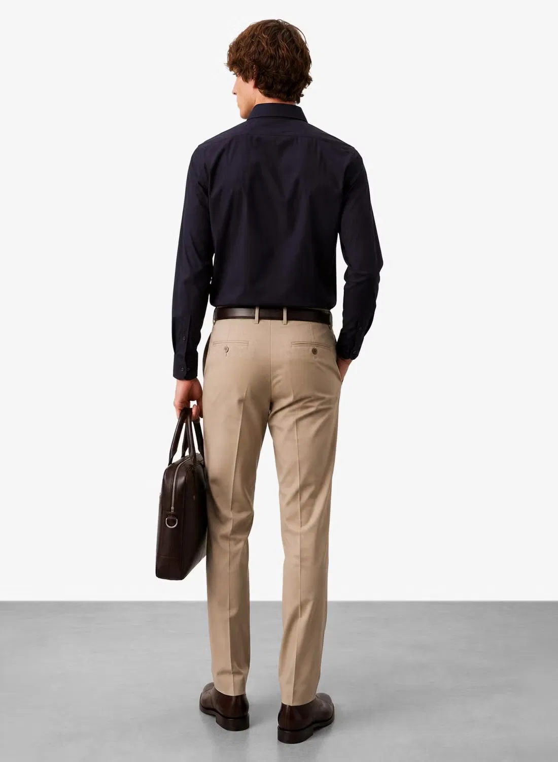Рубашка с вышивкой монограммы Slim Fit Calvin Klein, темно-синий — фото 2