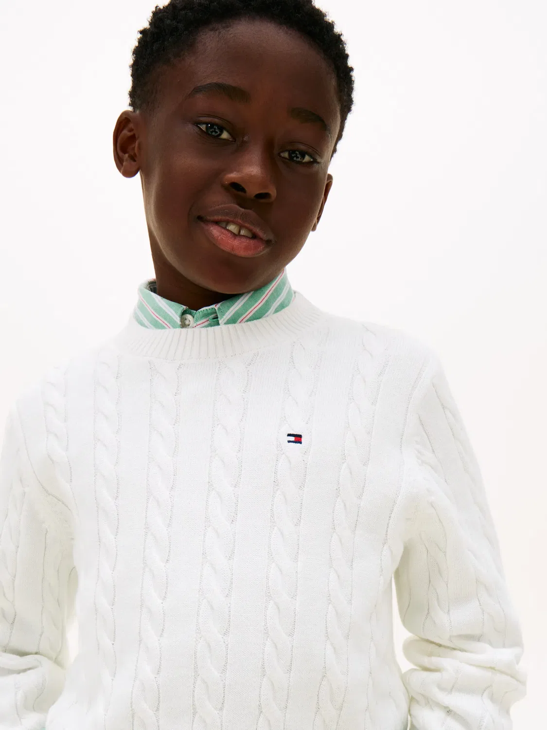 Детский джемпер для мальчиков из хлопка Tommy Hilfiger, Blanco — фото 3