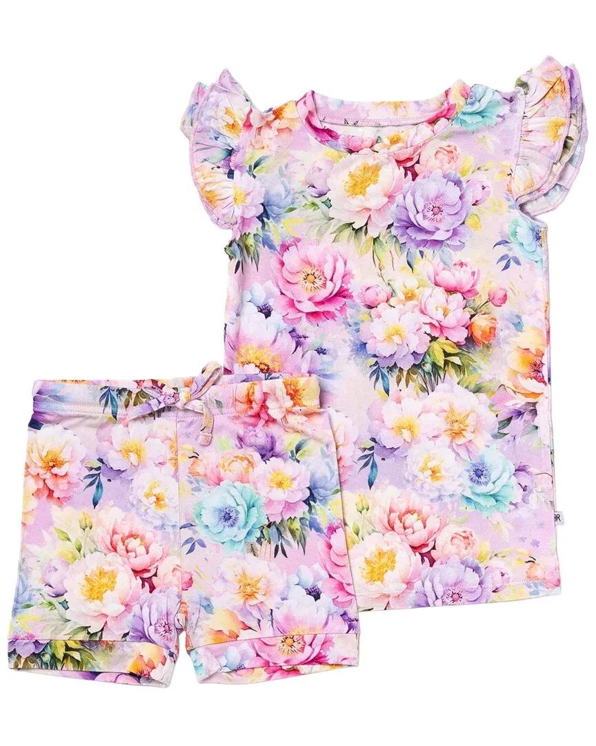 Детский комплект футболки и шорт с коротким рукавом Bloom Service Bums & Roses, мультиколор