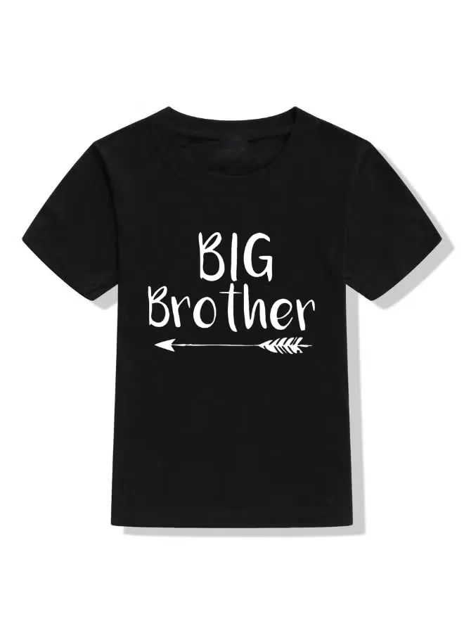 Футболка хлопковая с принтом Big Brother Matching Family Outfits, черный