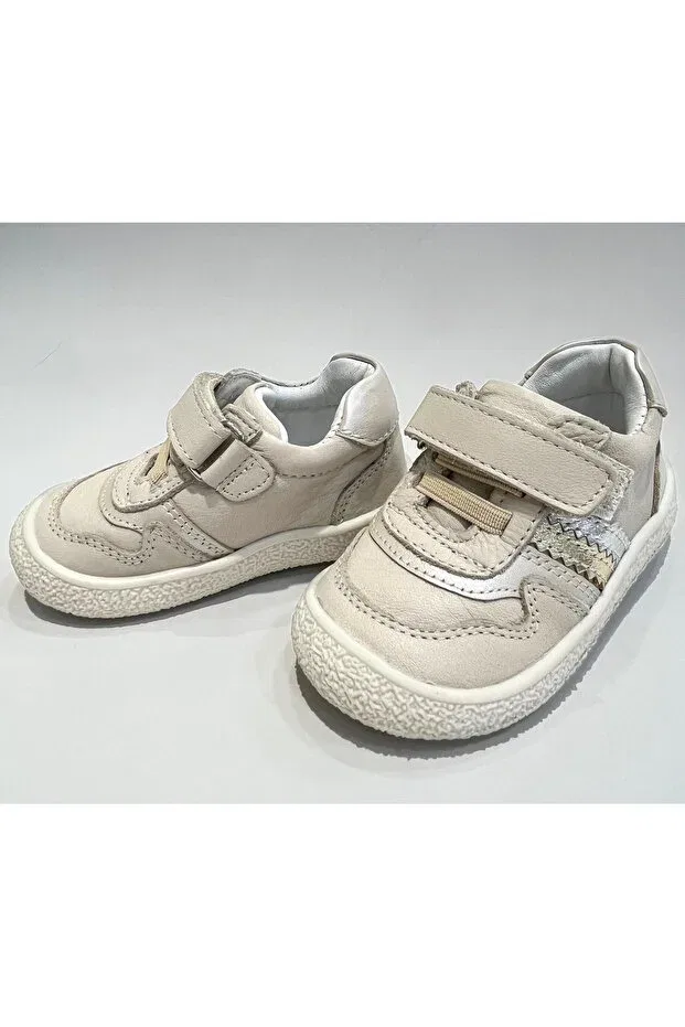 Детские туфли для девочек из натуральной кожи Basics Lepi Kids, Beige — фото 3