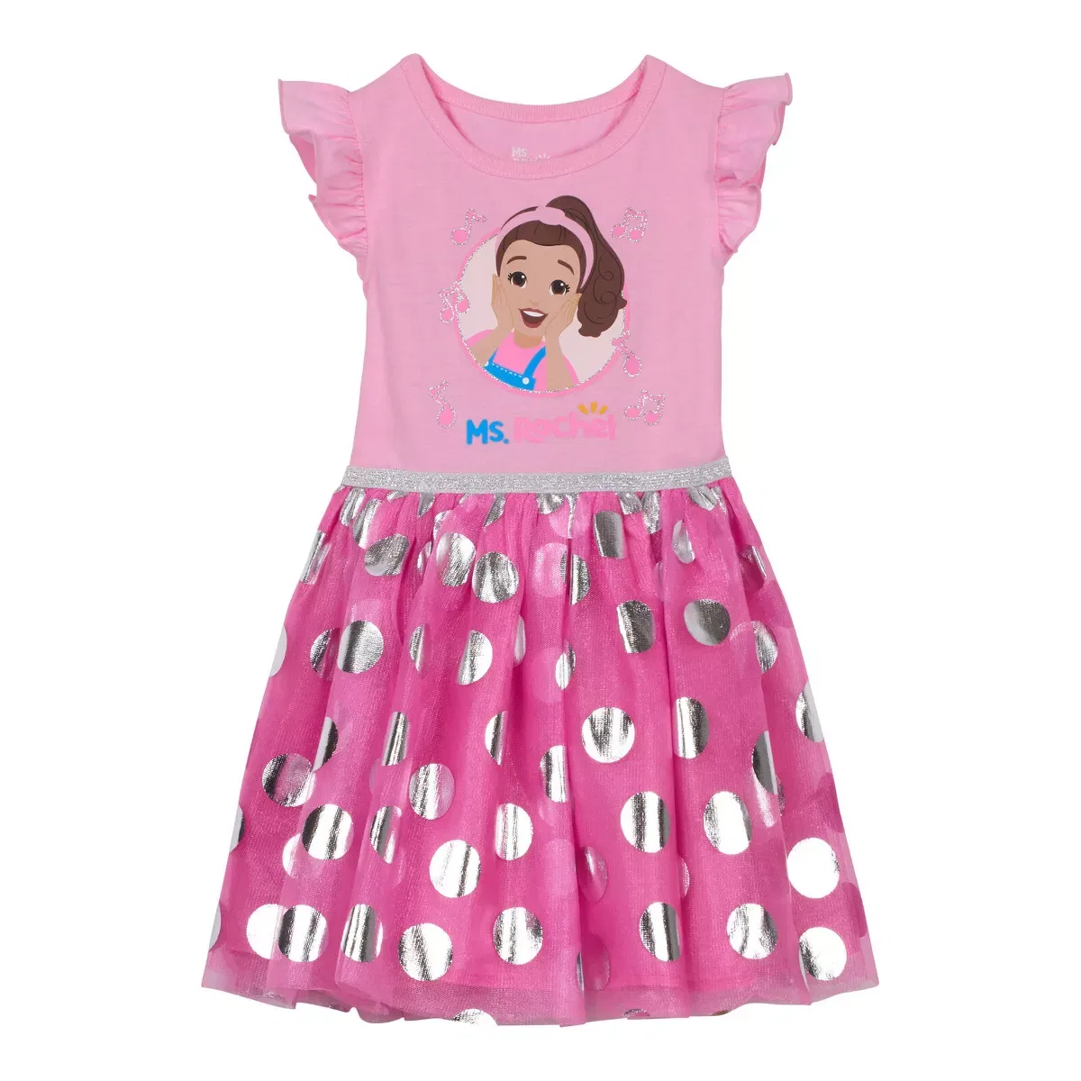 Детское платье из фатина с блестками Ms. Rachel, Bright Pink