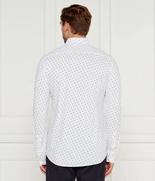 Мужская рубашка с длинным рукавом P-Hank-Kent Slim Fit BOSS, белый — фото 3