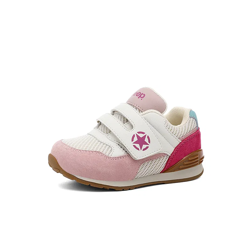 Детские кроссовки для скейтбординга с закрытым носком, модель Pre School, Jeep, Ivory White/Peach Pink — фото 4