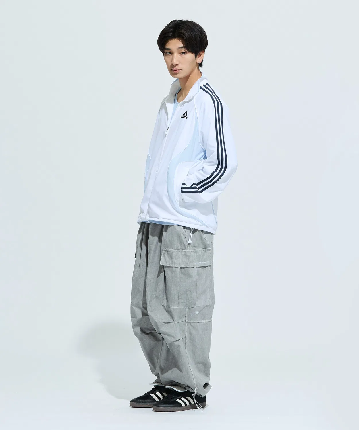 Мужской/Женский трек-топ Team Geist Adicolor Adidas, белый — фото 2