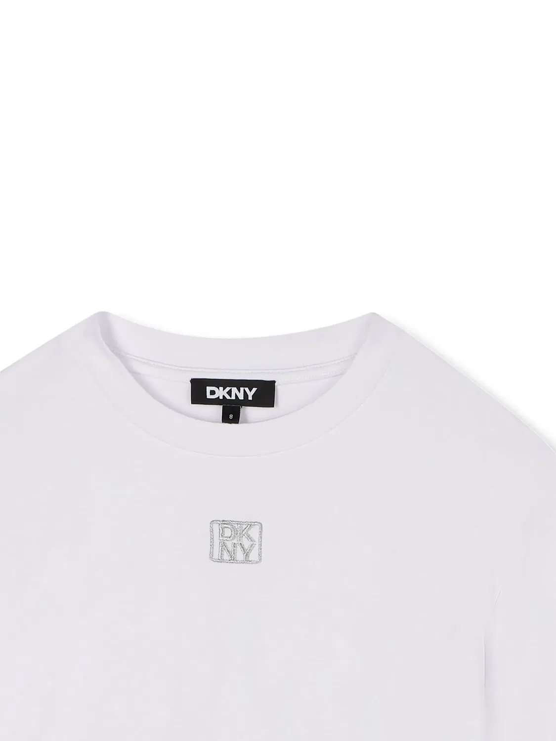 Футболка с вышитым логотипом DKNY, белый — фото 2