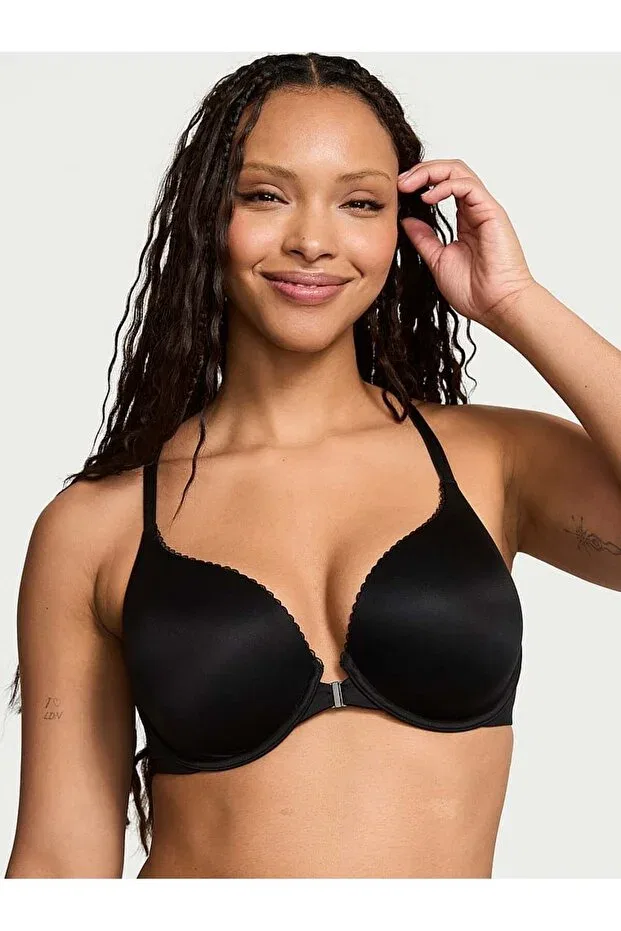 Женский бюстгальтер кружевной Perfect Shape Lace Racerback Gathering Bra Victoria'S Secret, Black