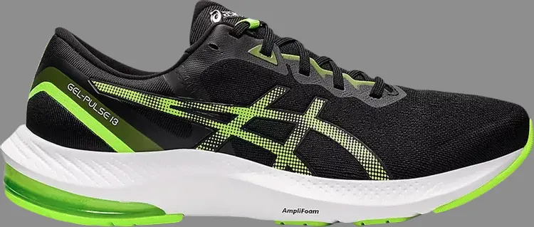 

Кроссовки gel pulse 13 'black hazard green' Asics, черный