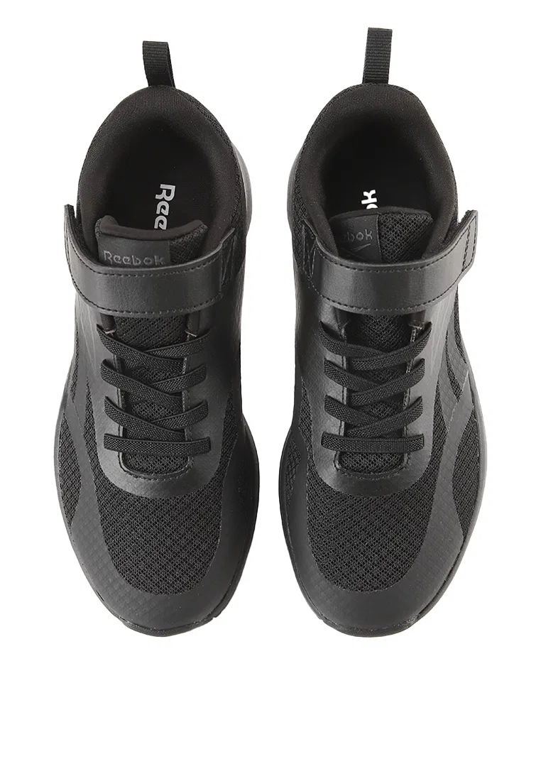 Кроссовки детские спортивные, шнуровка и липучка, Energen Run Elastic Lace & Top Strap, Energen Reebok, черный/серый — фото 4