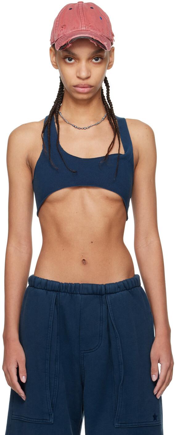 

Темно-синий бюстгальтер со спиной-борцовкой Greg Ross