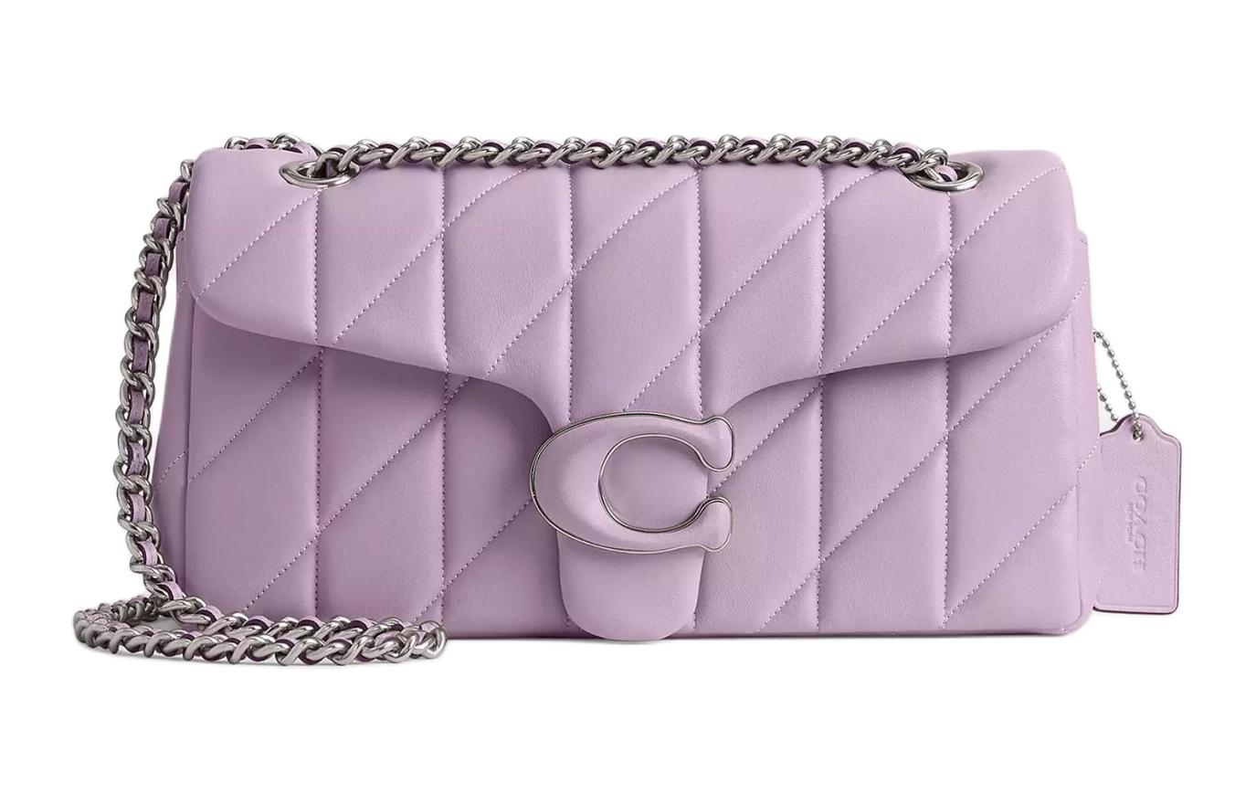 

COACH Сумка кроссбод Tabby Nappa Leather Vagabond среднего размера для женщин светло-фиолетового цвета