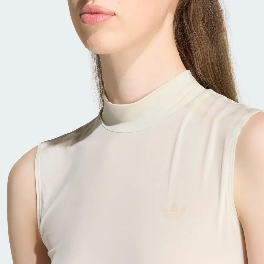 Боди-рубашка ADIDAS ORIGINALS 'Adidas x Jennie' песочного цвета — фото 3