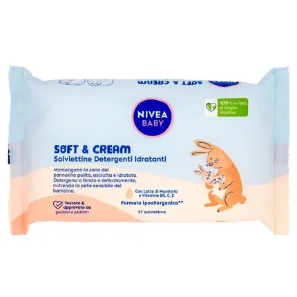 Влажные салфетки 57 шт Nivea, Мягкие и Кремовые