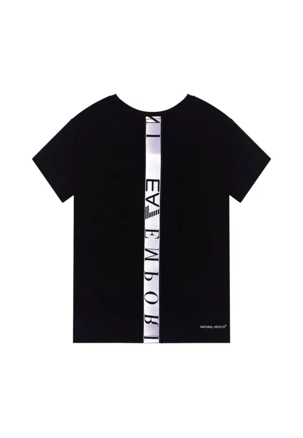 Футболка Bambina Emporio Armani 7G000218 - футболка с принтом Ea7 Emporio Armani, черный — фото 2