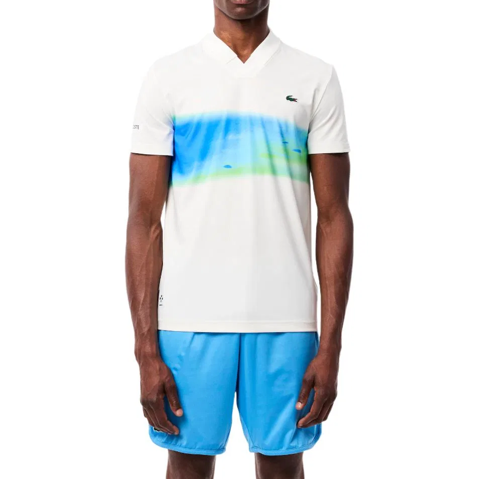 Мужское поло Lacoste белый — фото 3