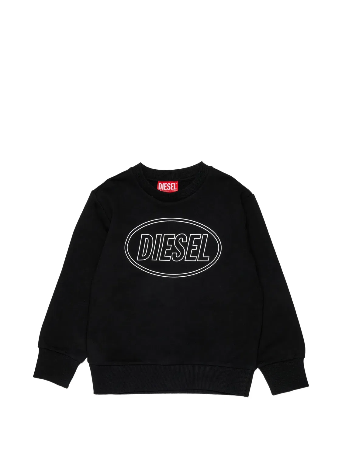Свитшот с круглым логотипом Diesel, черный