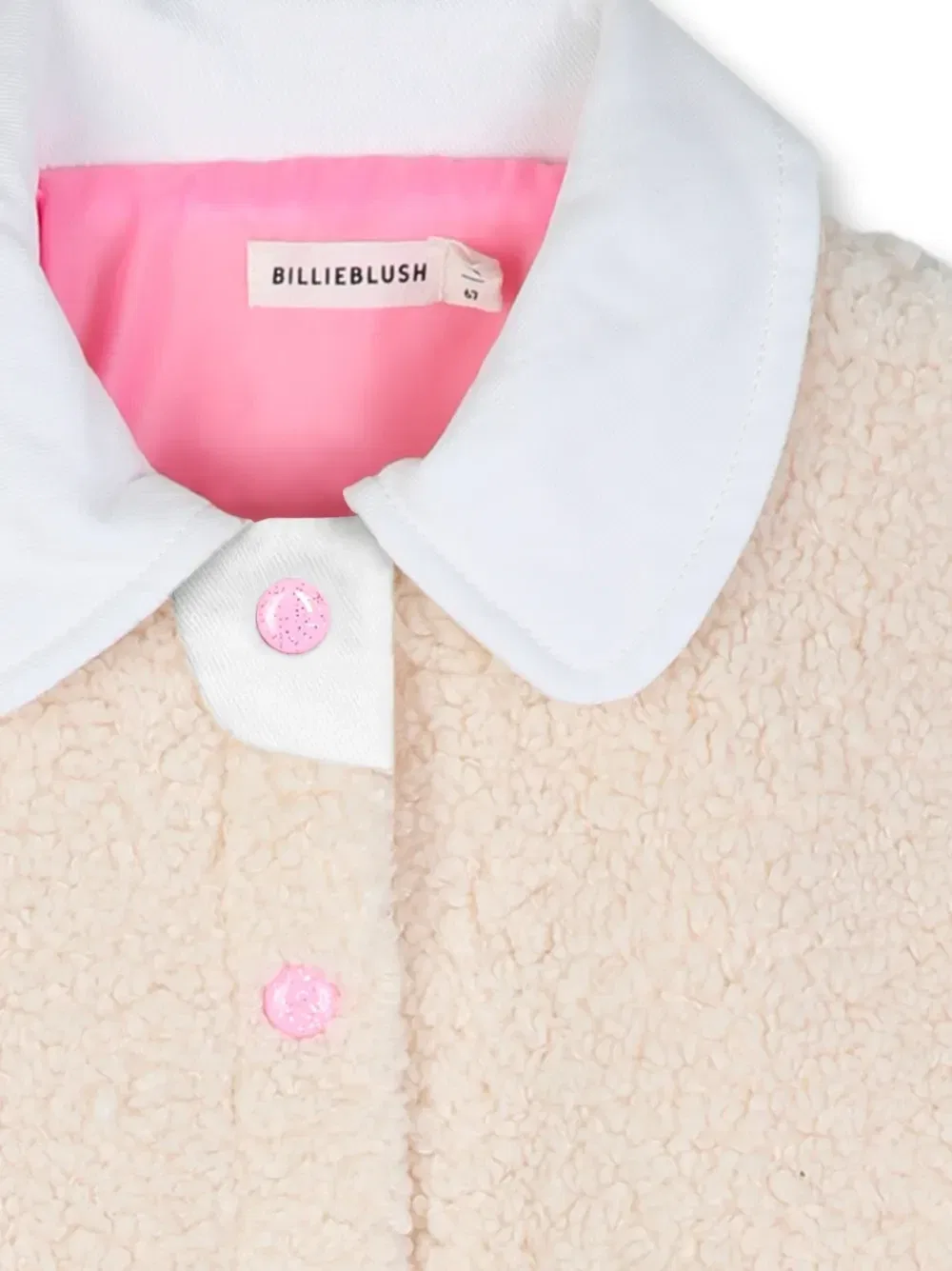 Фактурная куртка с контрастным воротником Billieblush, бежевый — фото 3