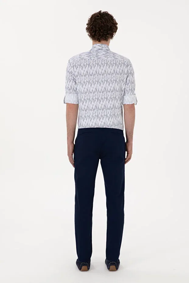 Мужские брюки из текстиля Узкий покрой U.S. Polo Assn., Navy Blue — фото 4