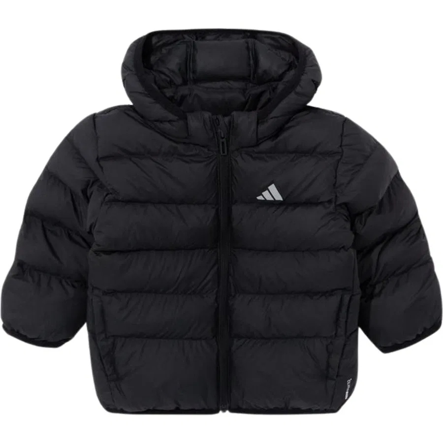 Детский дождевик с капюшоном и длинным рукавом adidas AJL7389, Черный