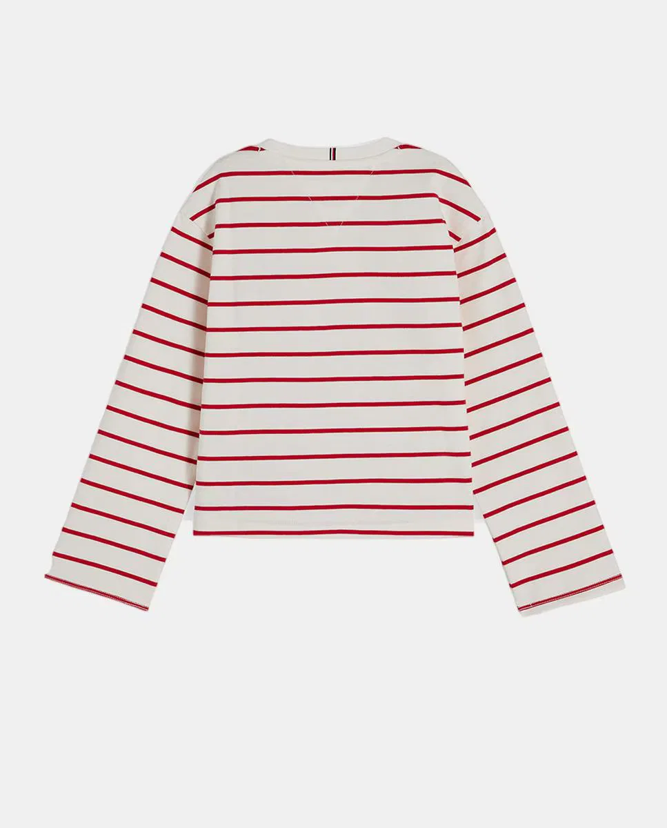 Детская футболка с длинным рукавом, Logo, Tommy Hilfiger, красный — фото 2