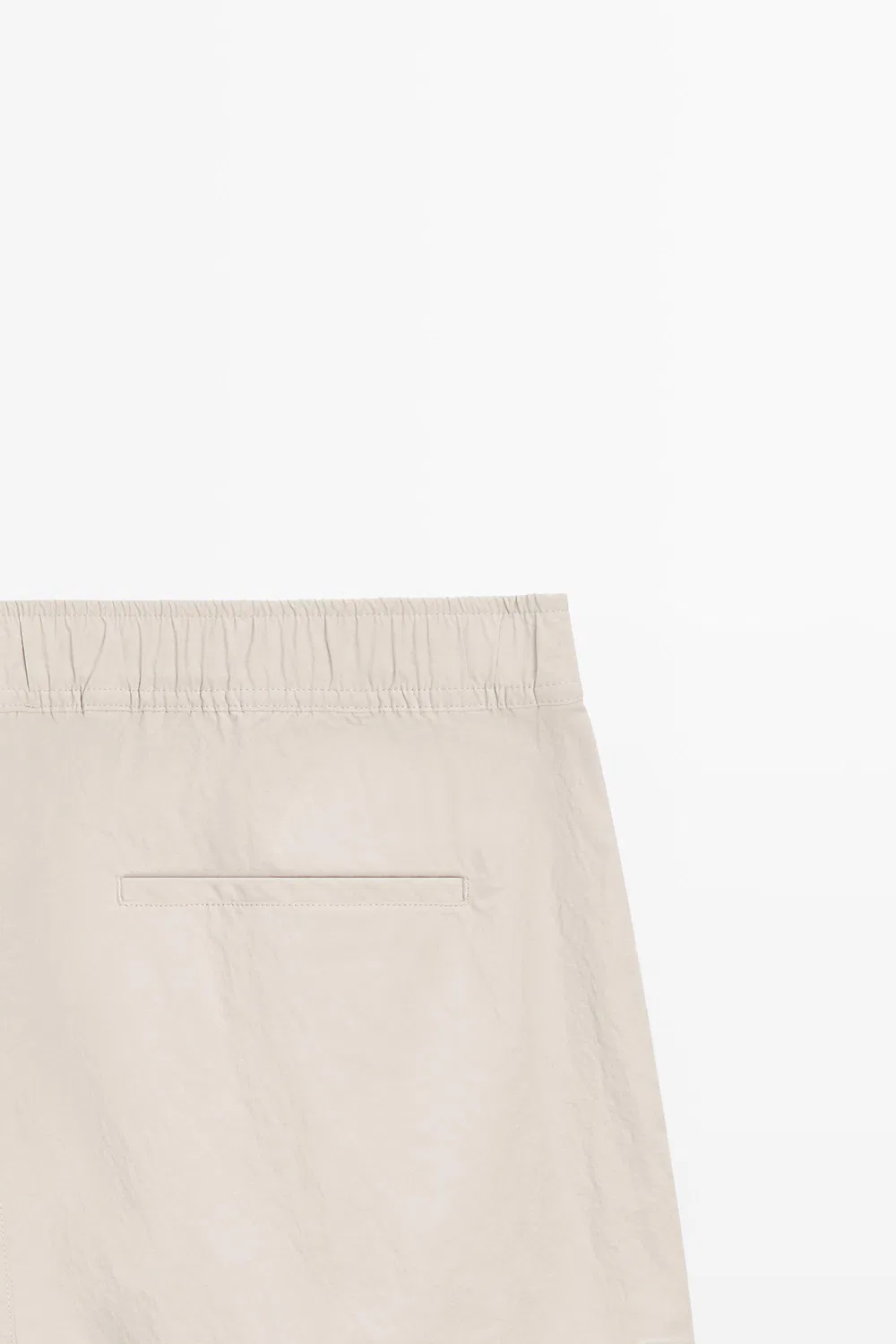 Простые плавки с декоративной отделкой на поясе Massimo Dutti, песочный — фото 4