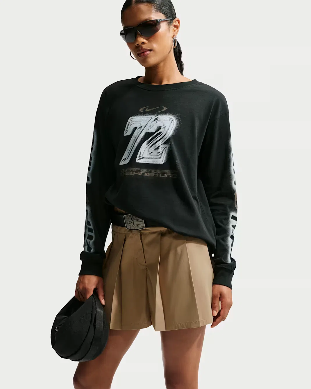 Женская плиссированная мини-юбка Nike Sportswear, Parachute Beige/White — фото 4