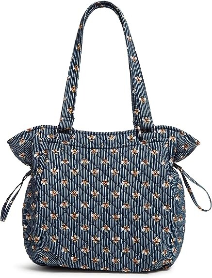 

Женская хлопковая сумочка-сэтчел Vera Bradley Glenna, темно-синий