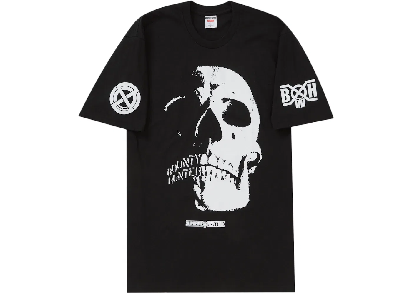 Мужская футболка с принтом Supreme Bounty Hunter Skulls Tee, Black