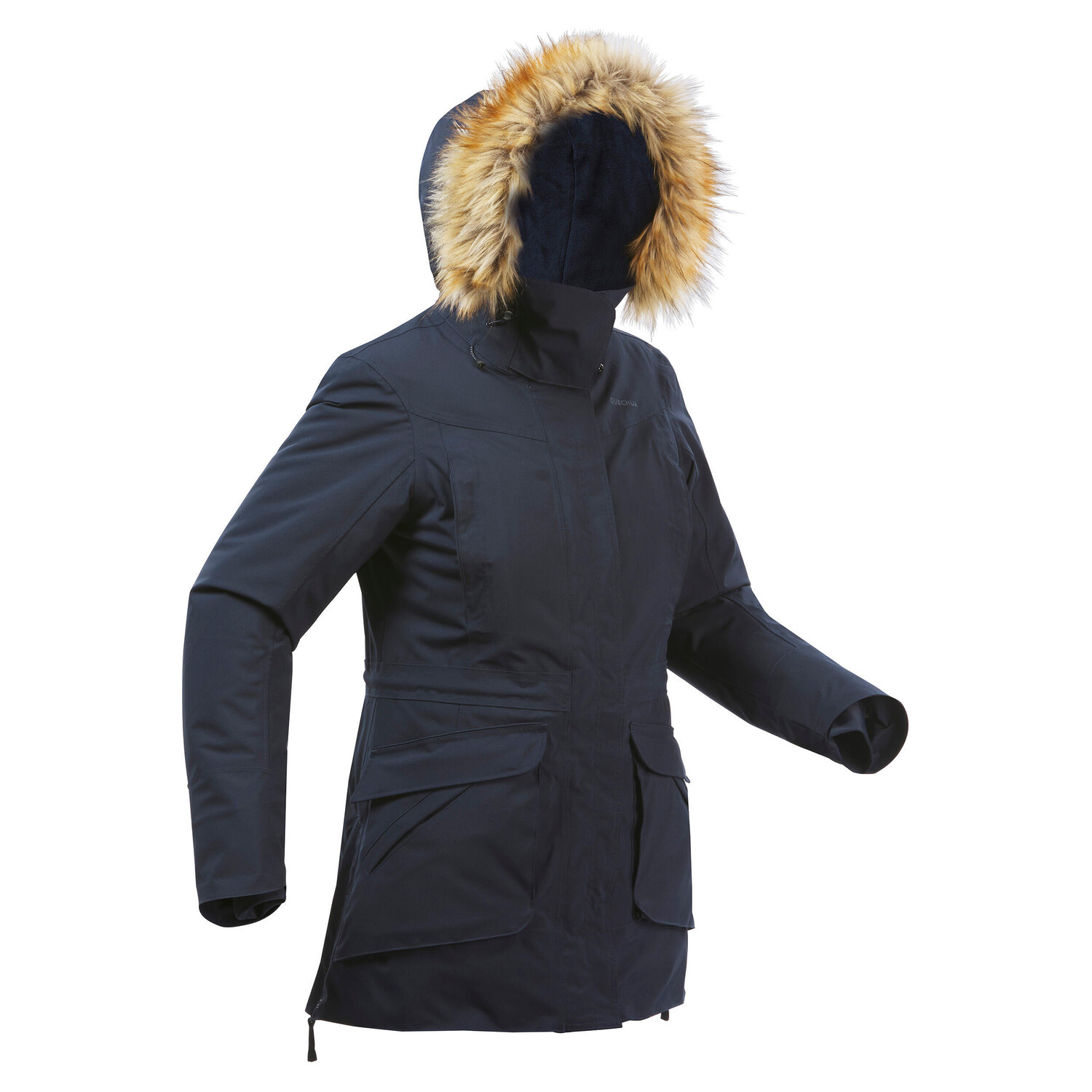 

Парка водонепроницаемая походная женская Quechua Ultra-Warm SH900, темно-синий