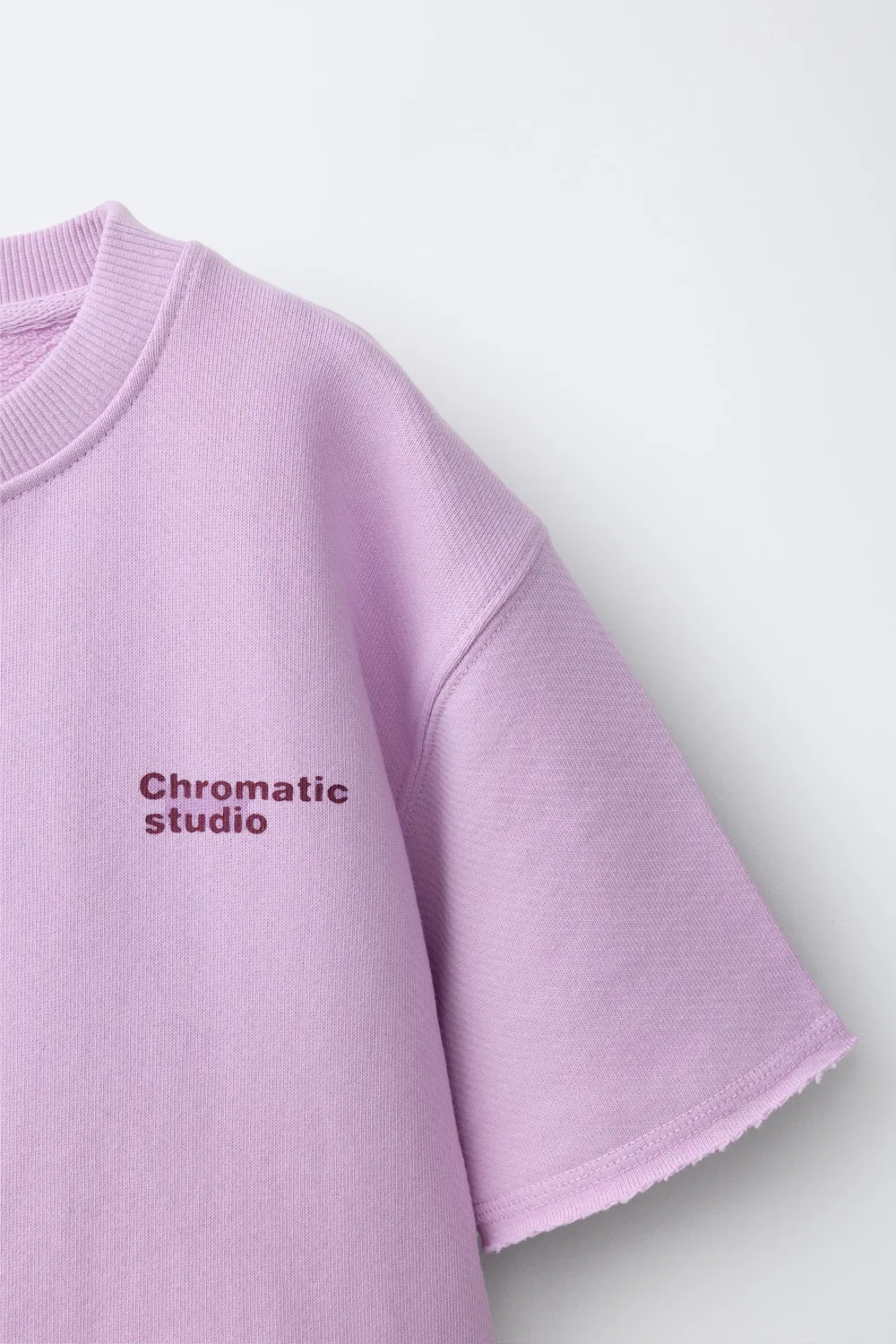 Плюшевая футболка для бега ZARA, Light Mauve — фото 3