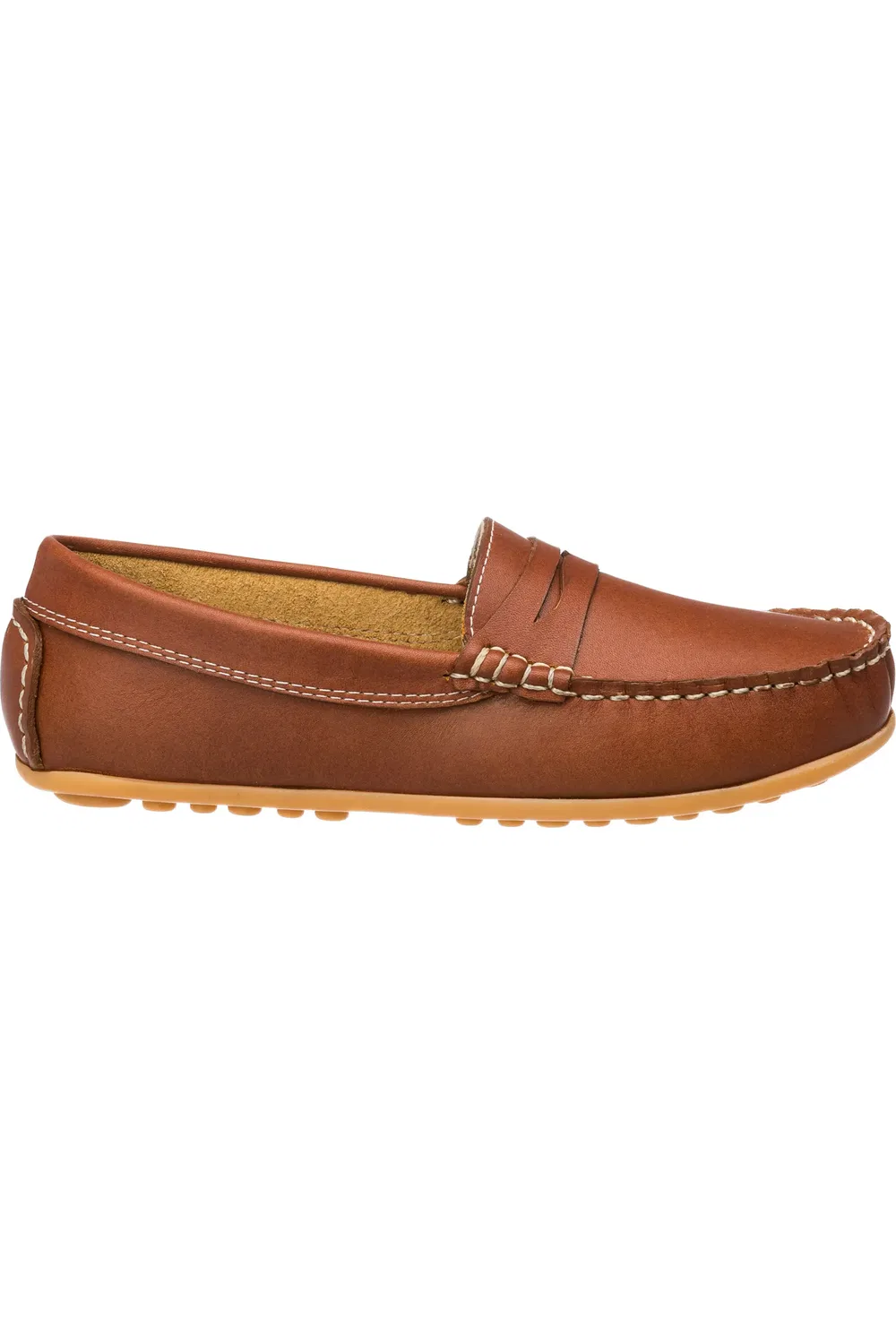 Детские туфли лоферы на плоской подошве Driving Loafer Elephantito, Saddle — фото 2