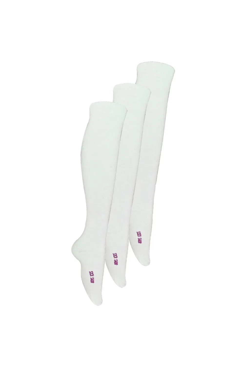 Комплект из 3 пар высоких носков из бамбука Sock Snob, White