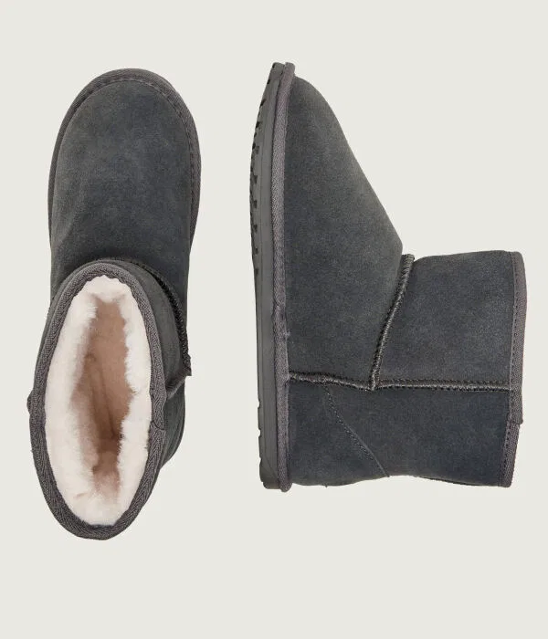 Детские сапоги зимние из овчины Wallaby Mini Teens Emu Australia, Grafite — фото 4