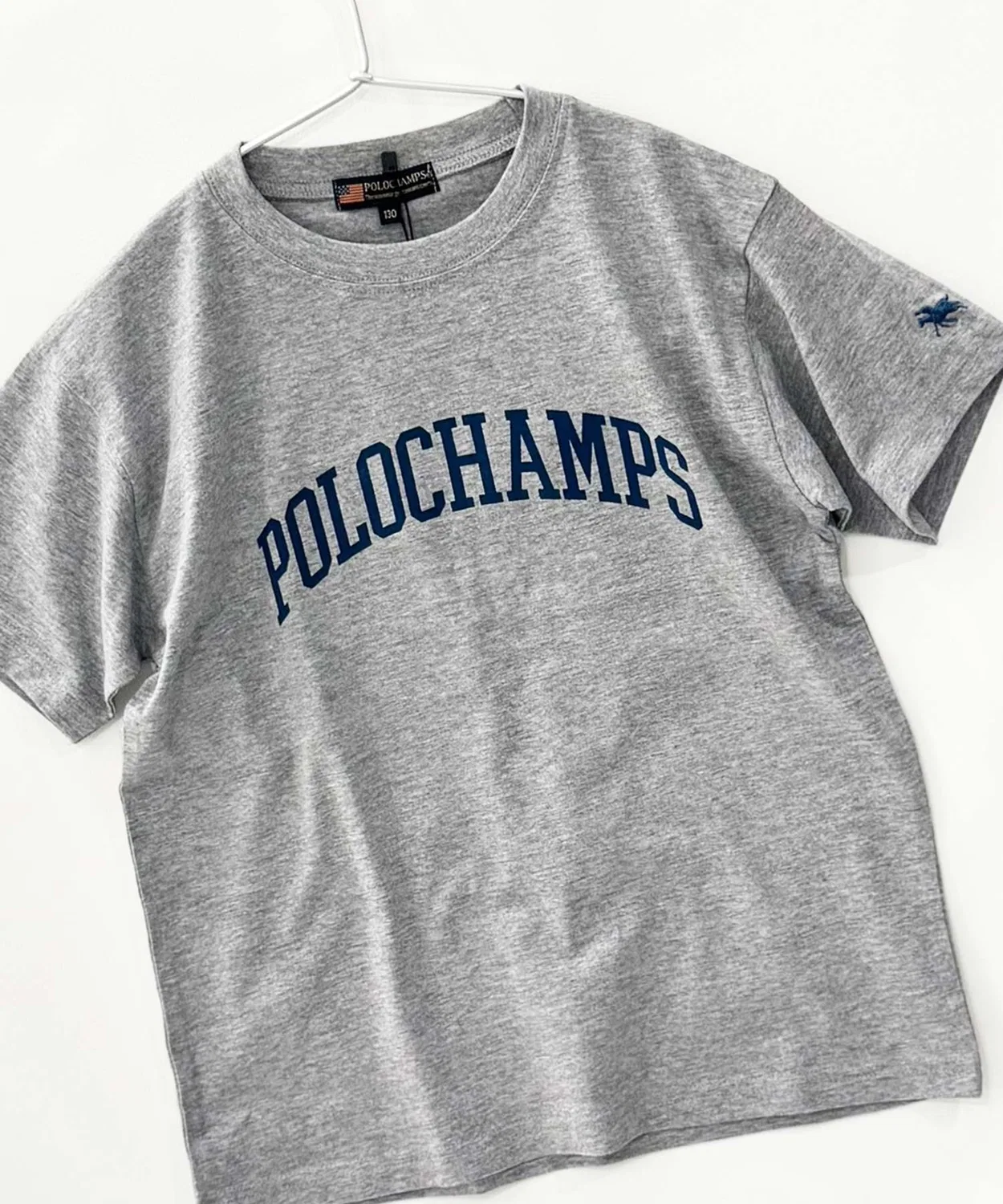 Детская футболка с коротким рукавом с принтом POLOCHAMPS, Off White — фото 3