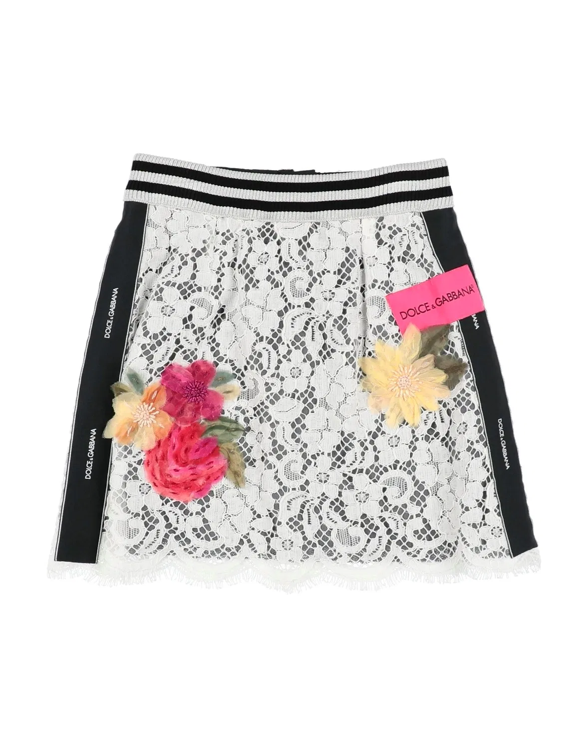 Детская юбка с кружевом Lace Dolce&Gabbana, белый