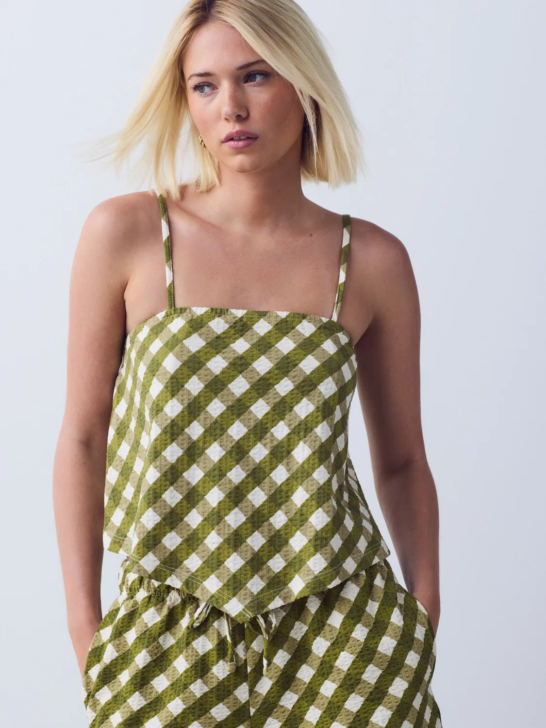 Топ-ками без рукавов Green Gingham Next, зеленый в клетку